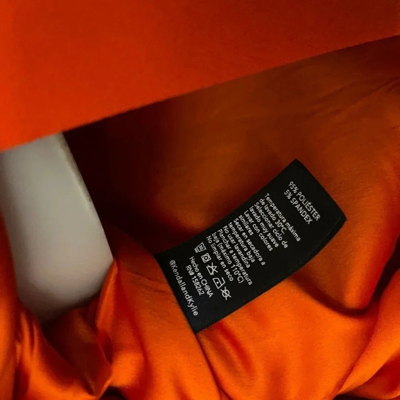 New oversized Kendall+ Kylie orange trench coat colorful fall - Picture 6 of 9